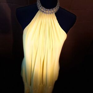 Sky Yellow Halter Blouse/Mini Dress